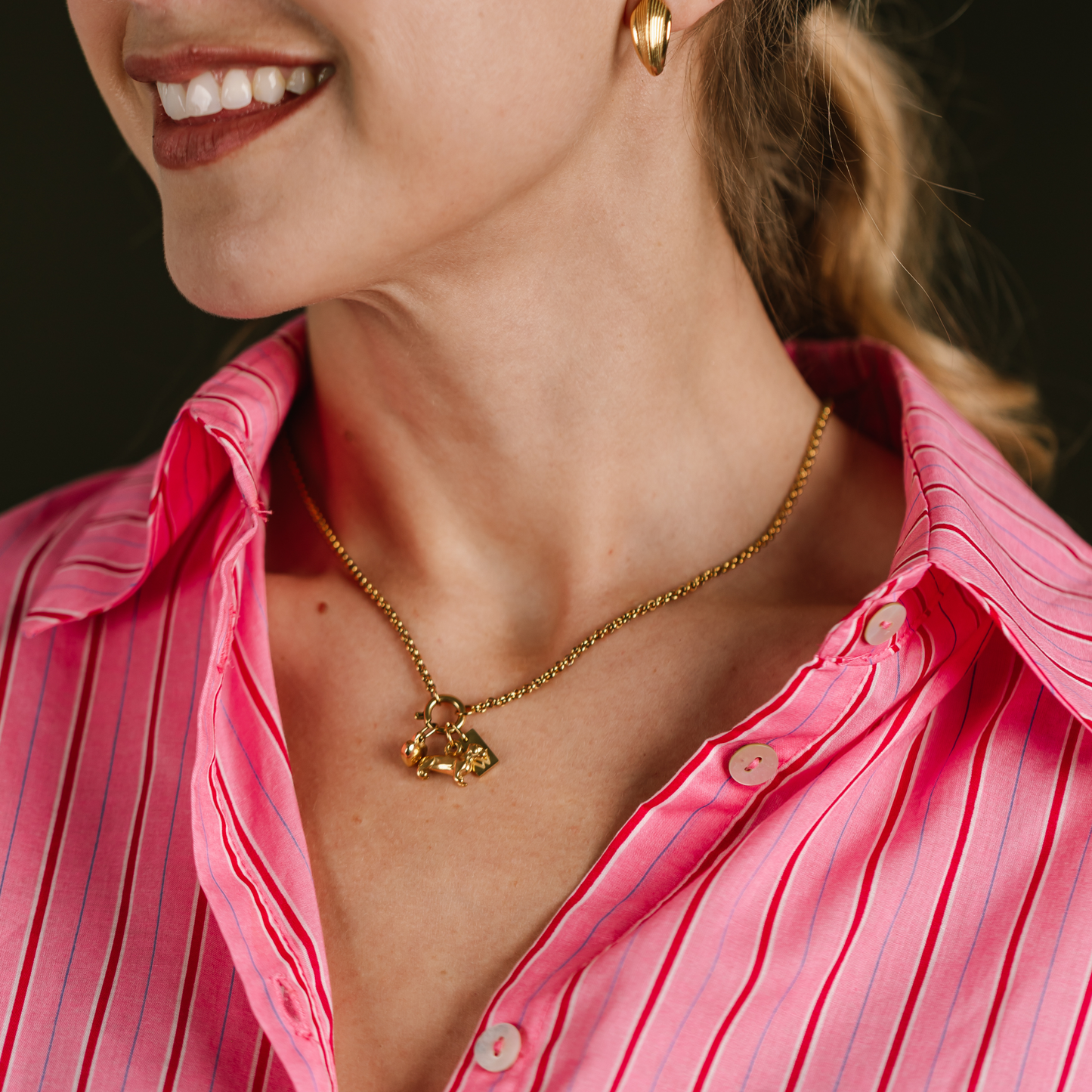 Petite Heart Dangly Charm Silver