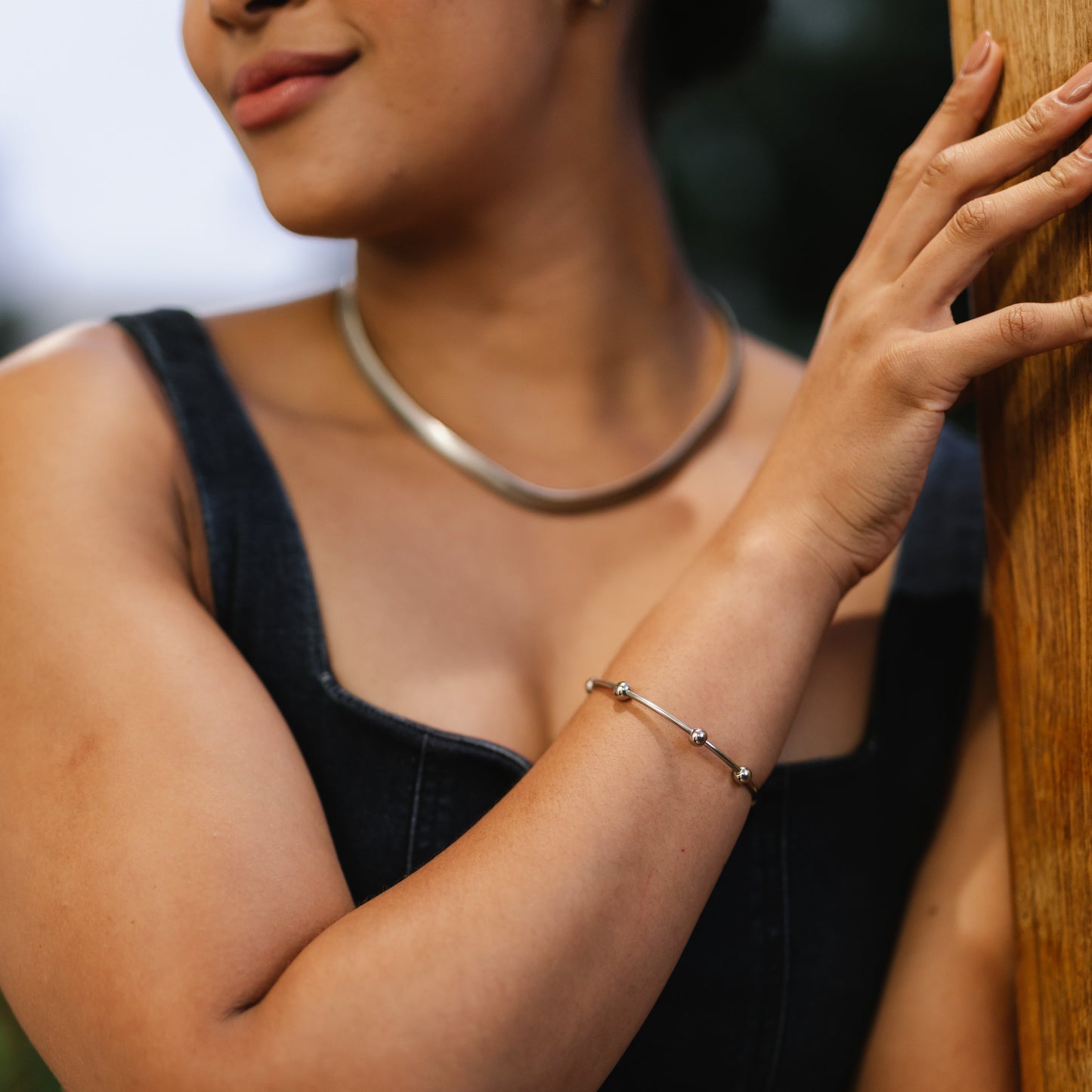 Saturn Bangle Silver