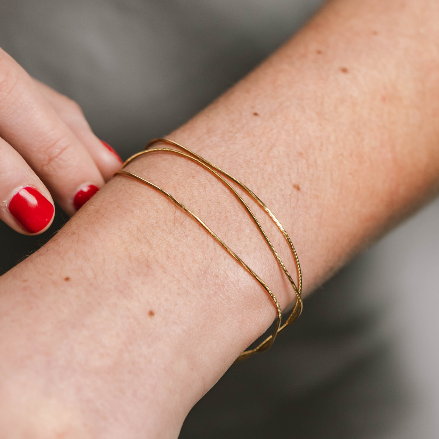 Thin Triple Snake Bracelet