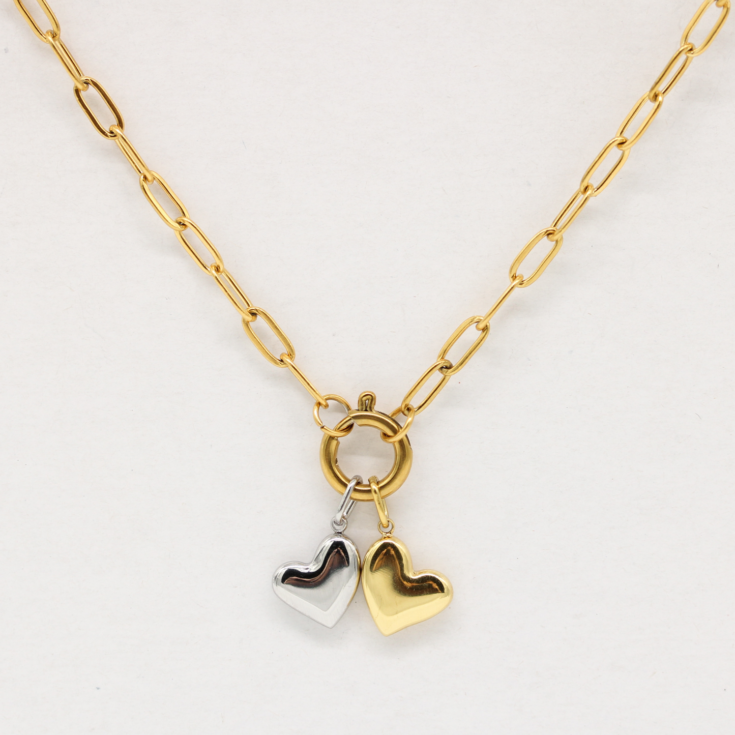 Big Heart Dangly Charm Silver