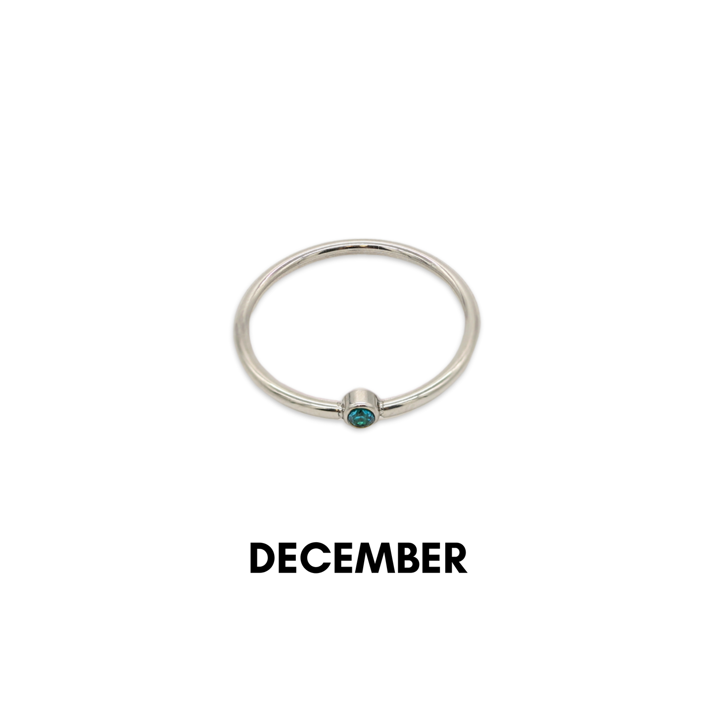 Birthstone Ring Silver