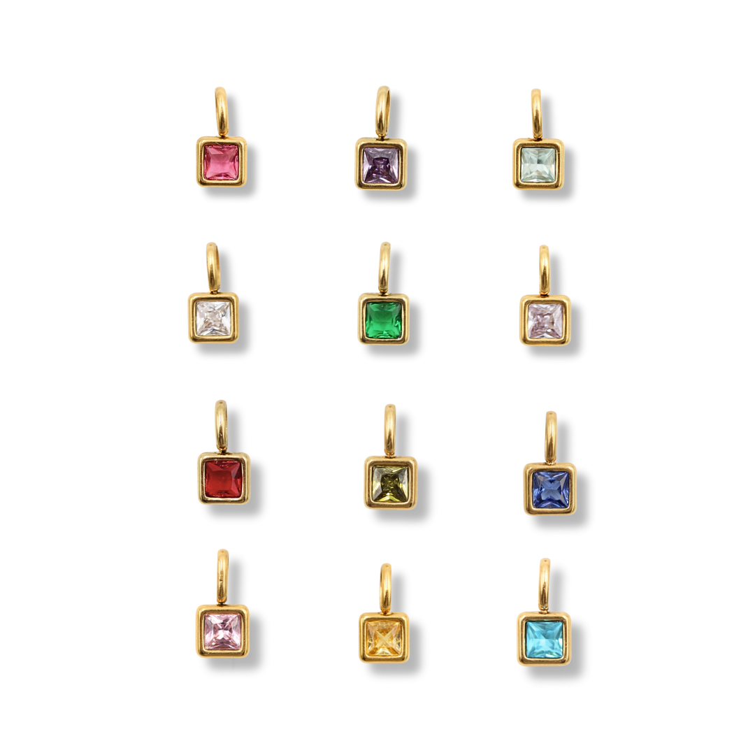 Birthstone Charms Gold