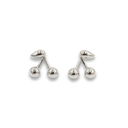 Cherry Studs Silver