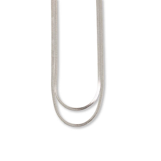 Double Snake Chain Silver