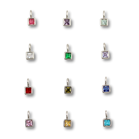 Birthstone Charms Silver