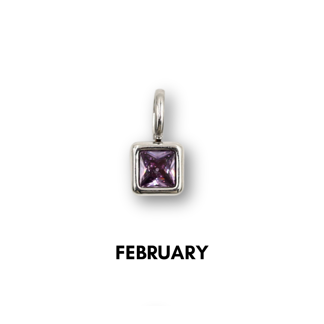 Birthstone Charms Silver