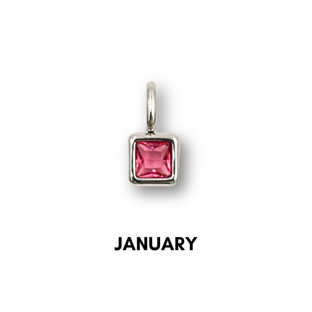 Birthstone Charms Silver
