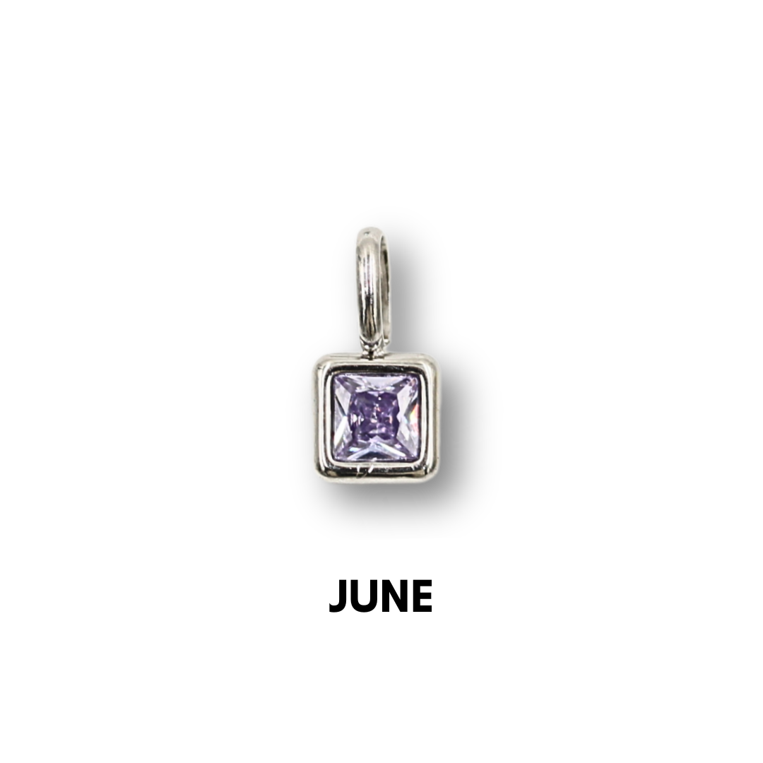 Birthstone Charms Silver