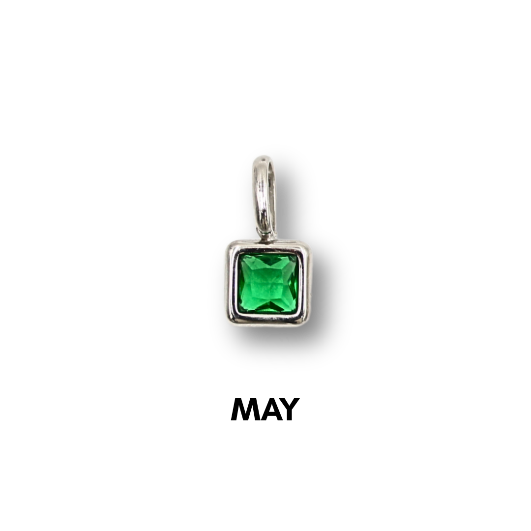 Birthstone Charms Silver