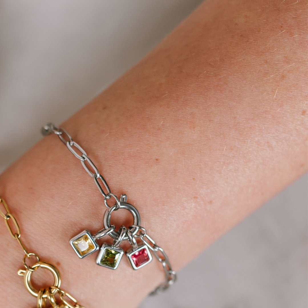 Birthstone Bracelet Silver