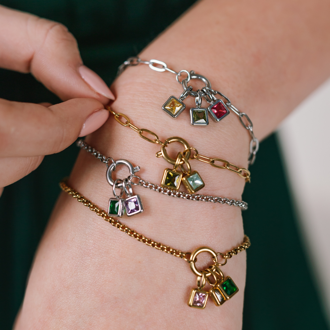 Birthstone Bracelet Gold