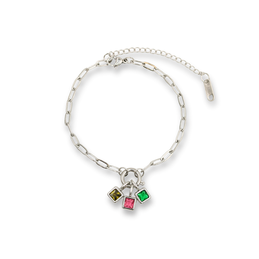 Birthstone Bracelet Silver