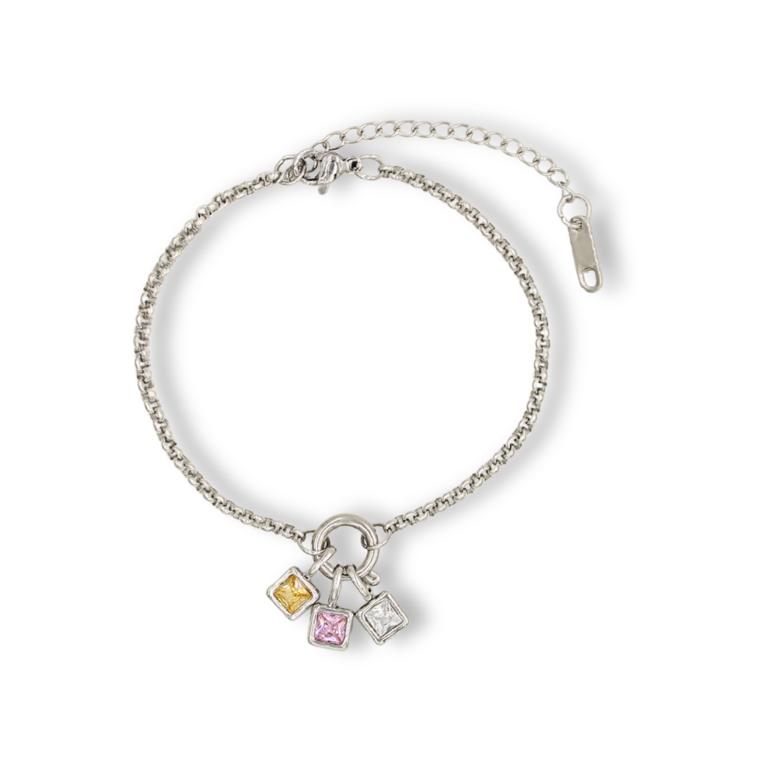 Birthstone Bracelet Silver