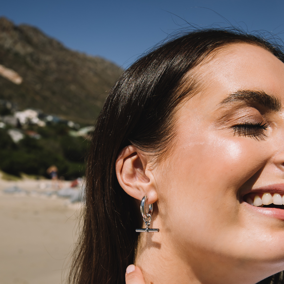 T-Bar Earrings Silver