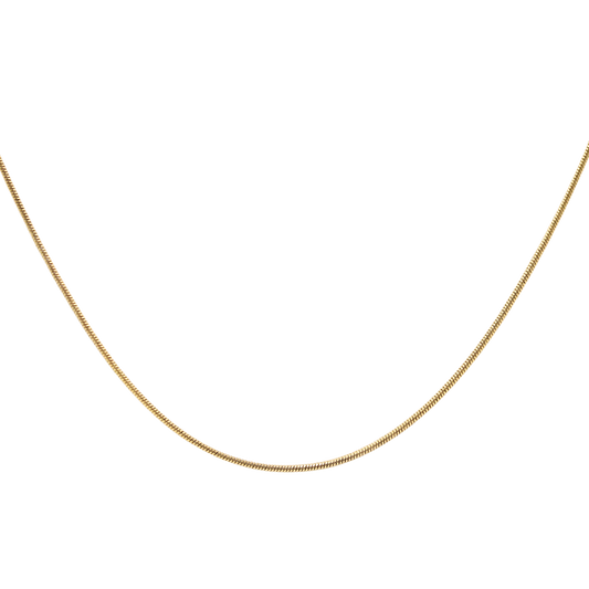 Thin Round Snake Chain Gold
