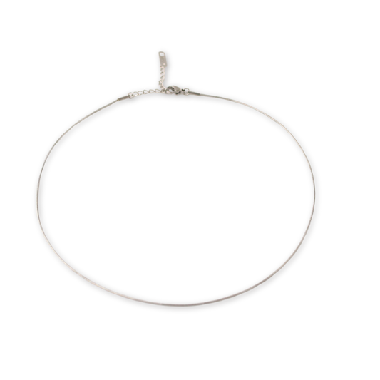 Thin Round Snake Chain Silver