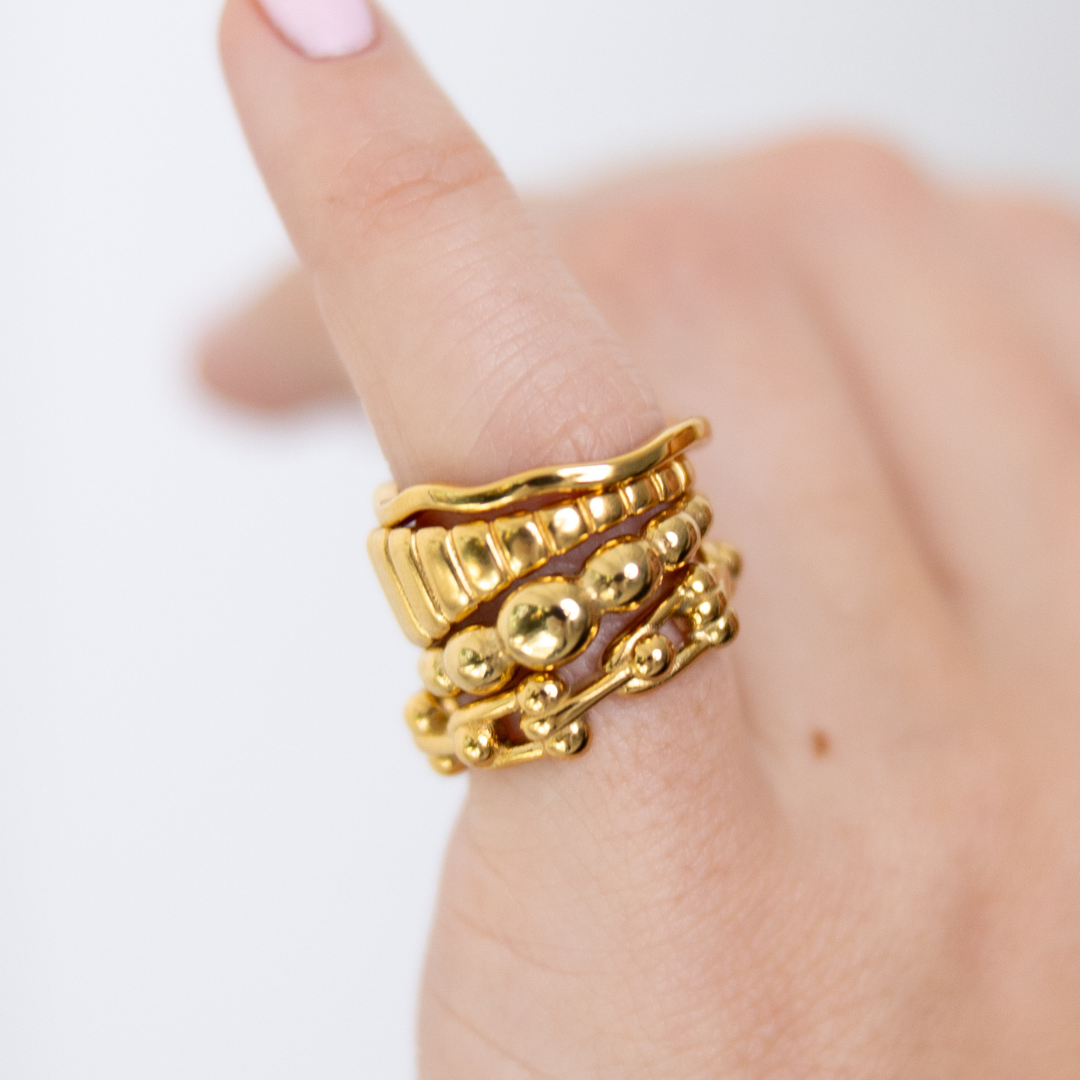Wavy Stack Ring