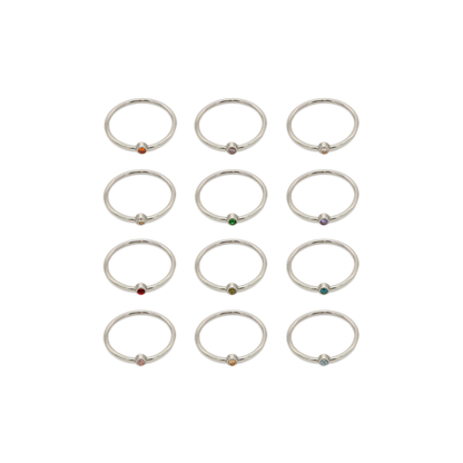 Birthstone Ring Silver
