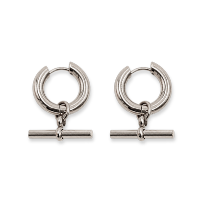 T-Bar Earrings Silver