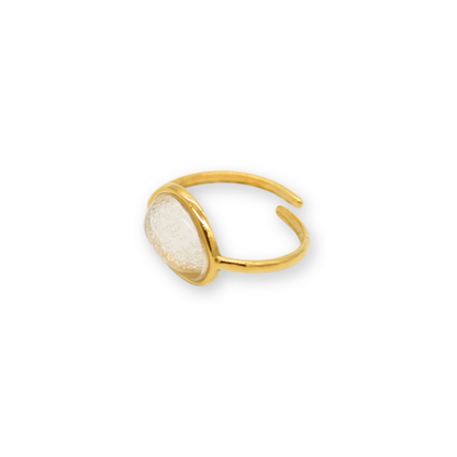 Bubbly Stone Ring - Transparent