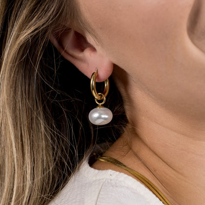 Staple Pearl Hoops