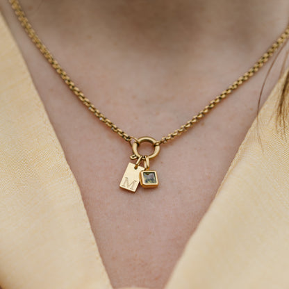 Clasp Charm Necklace Gold