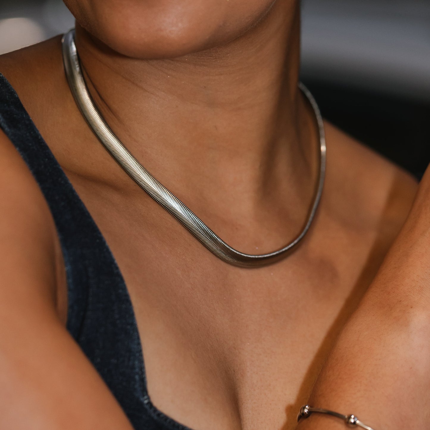 Thick Snake Chain Silver
