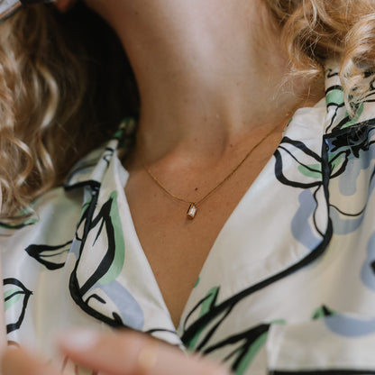 Rectangle Zirconia Necklace