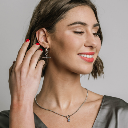 T-Bar Earrings Silver