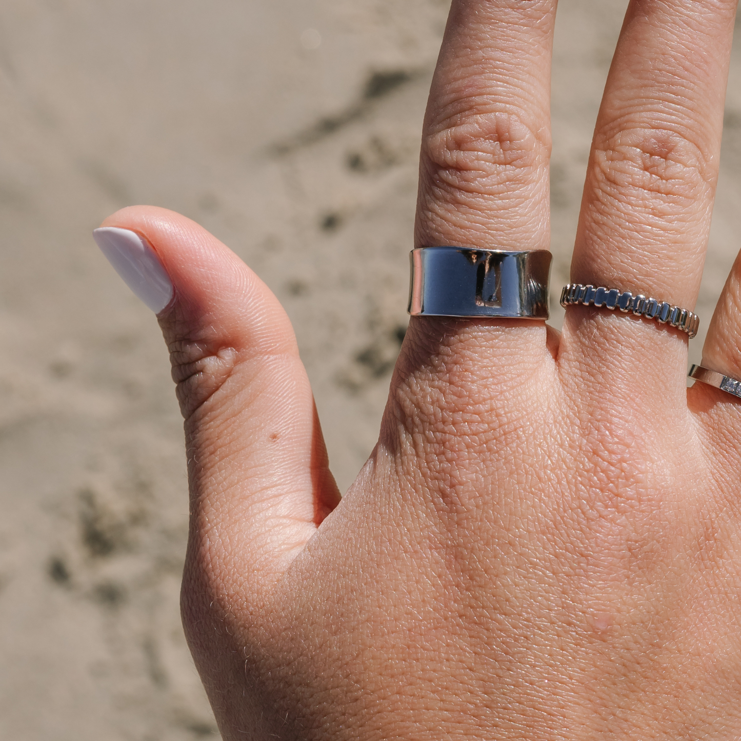 Oval Bubble Ring Silver