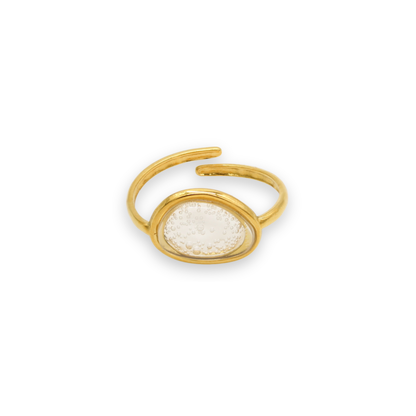 Bubbly Stone Ring - Transparent