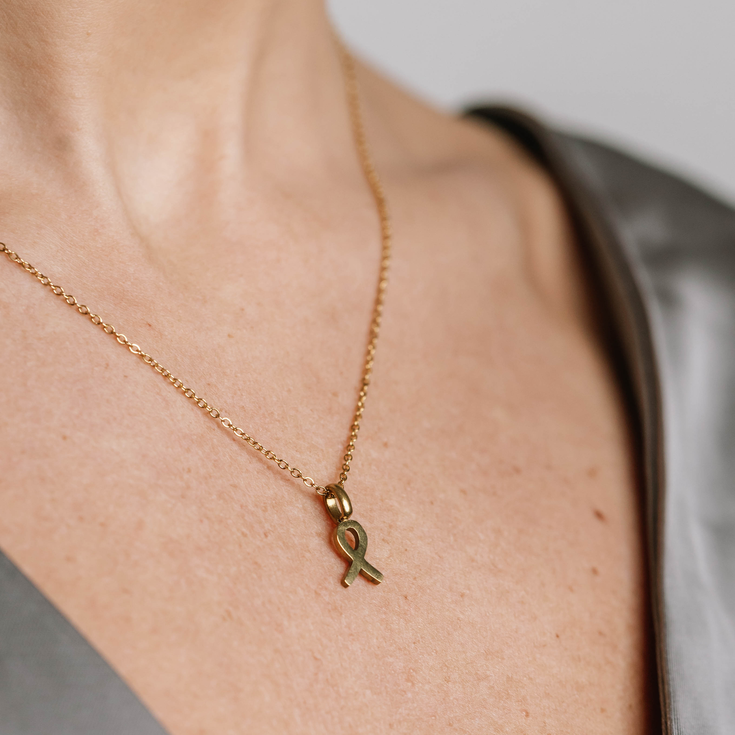 Cancer Awareness Ribbon Necklace