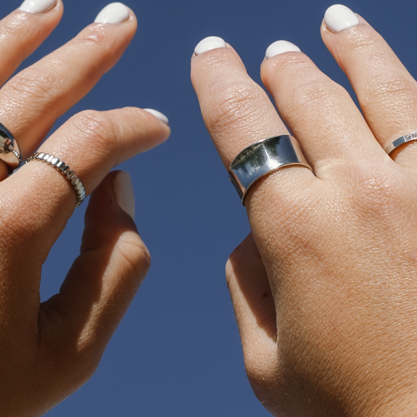 Oval Bubble Ring Silver