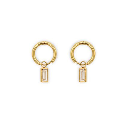 Rectangle Zirconia Dangles