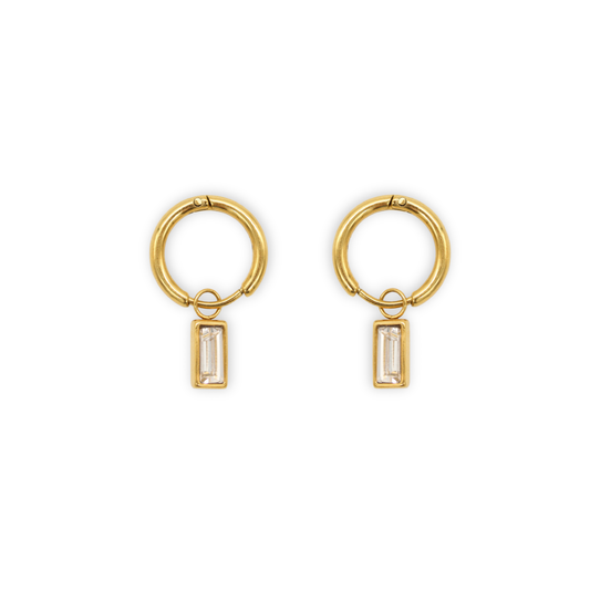 Rectangle Zirconia Dangles