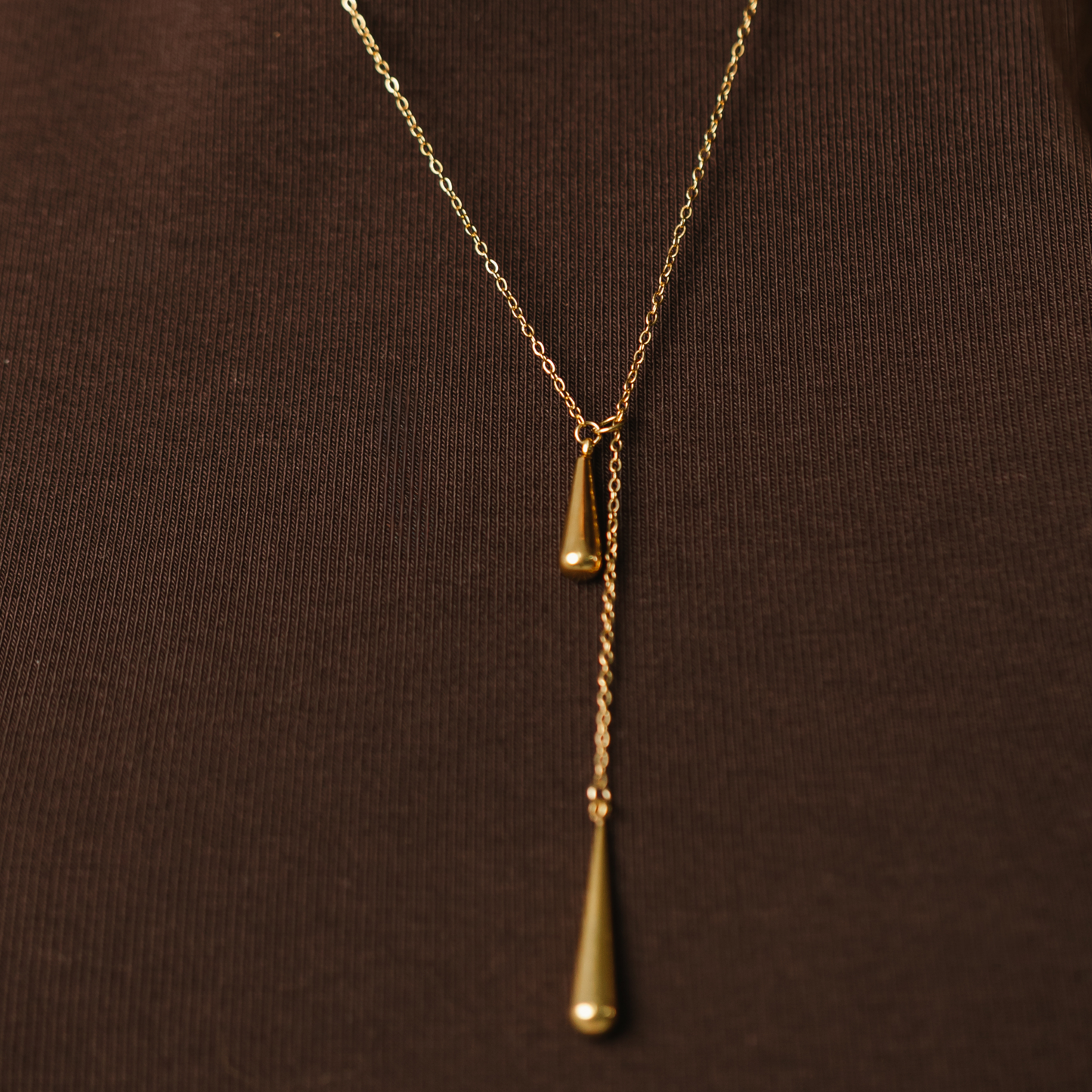 Teardrop Lariat Necklace