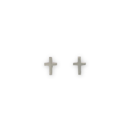 Cross Studs Silver