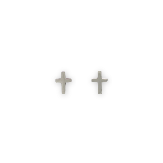Cross Studs Silver