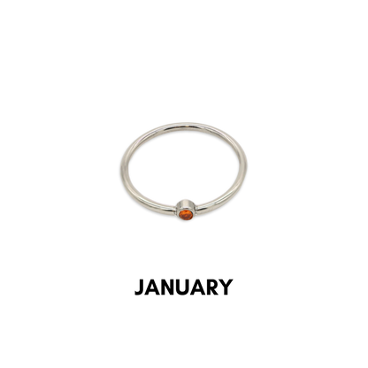 Birthstone Ring Silver