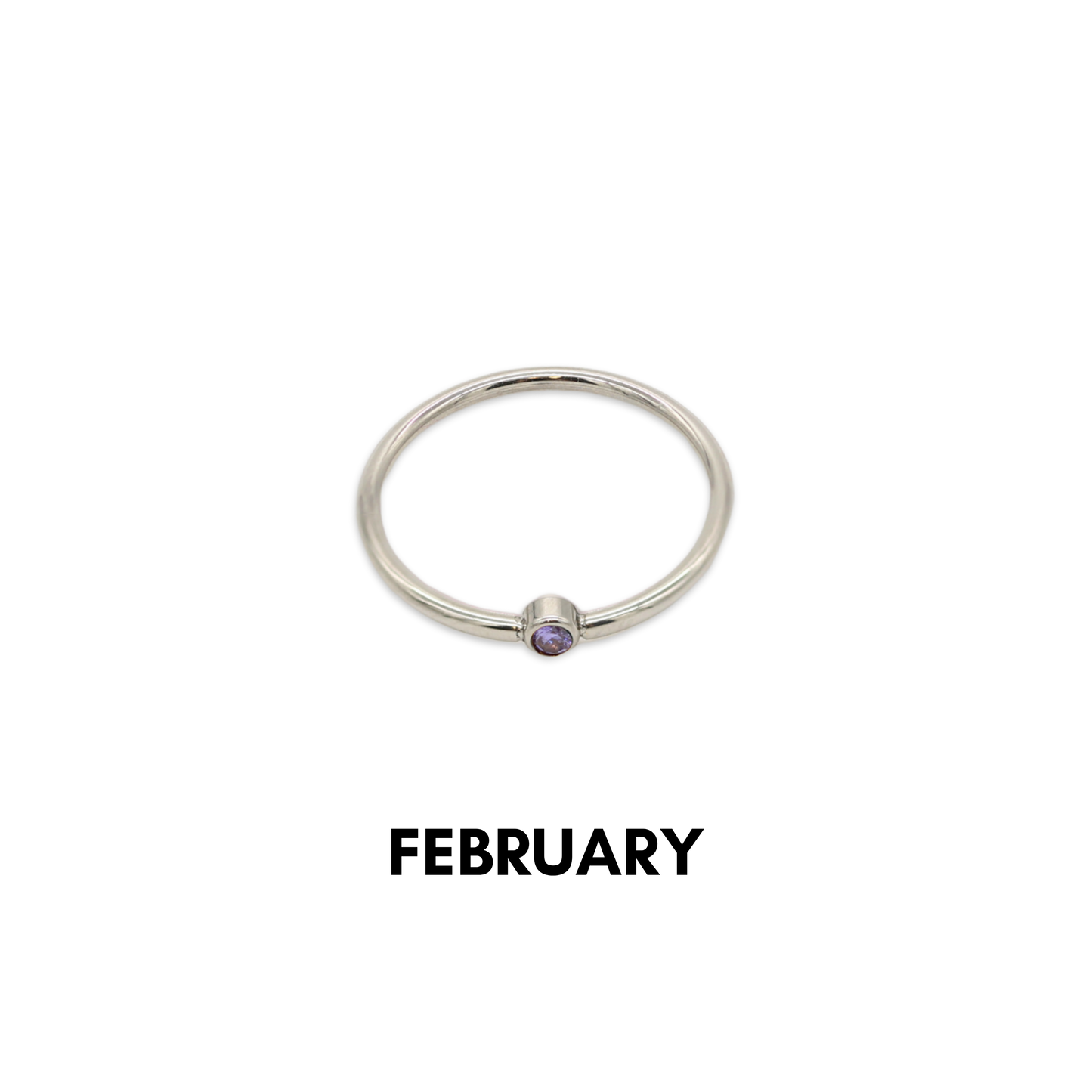 Birthstone Ring Silver