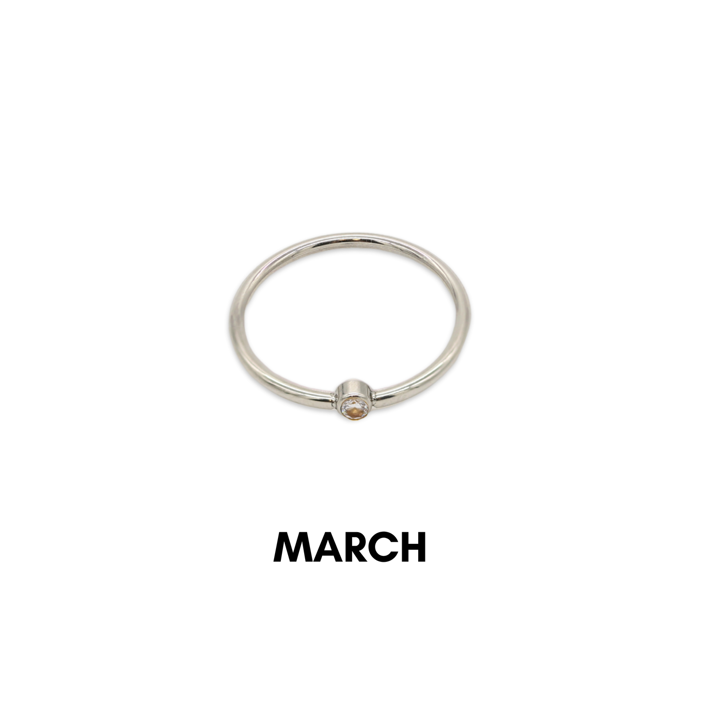 Birthstone Ring Silver