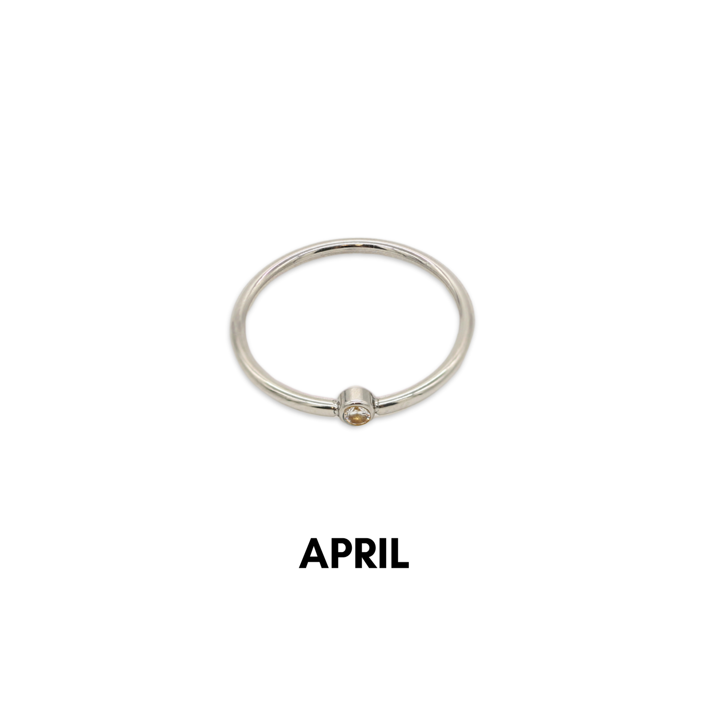 Birthstone Ring Silver