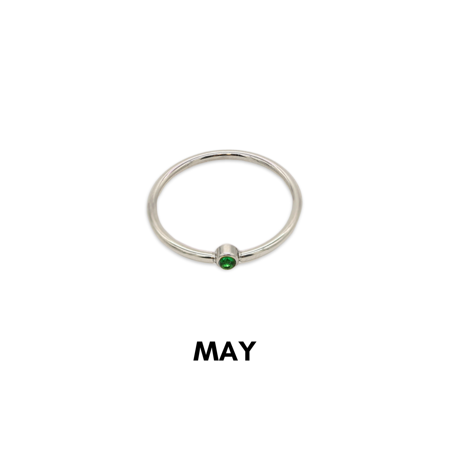 Birthstone Ring Silver