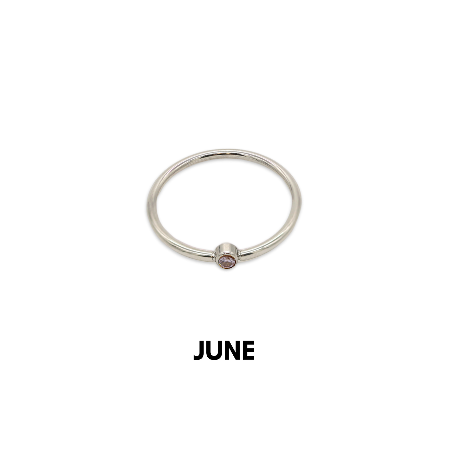 Birthstone Ring Silver