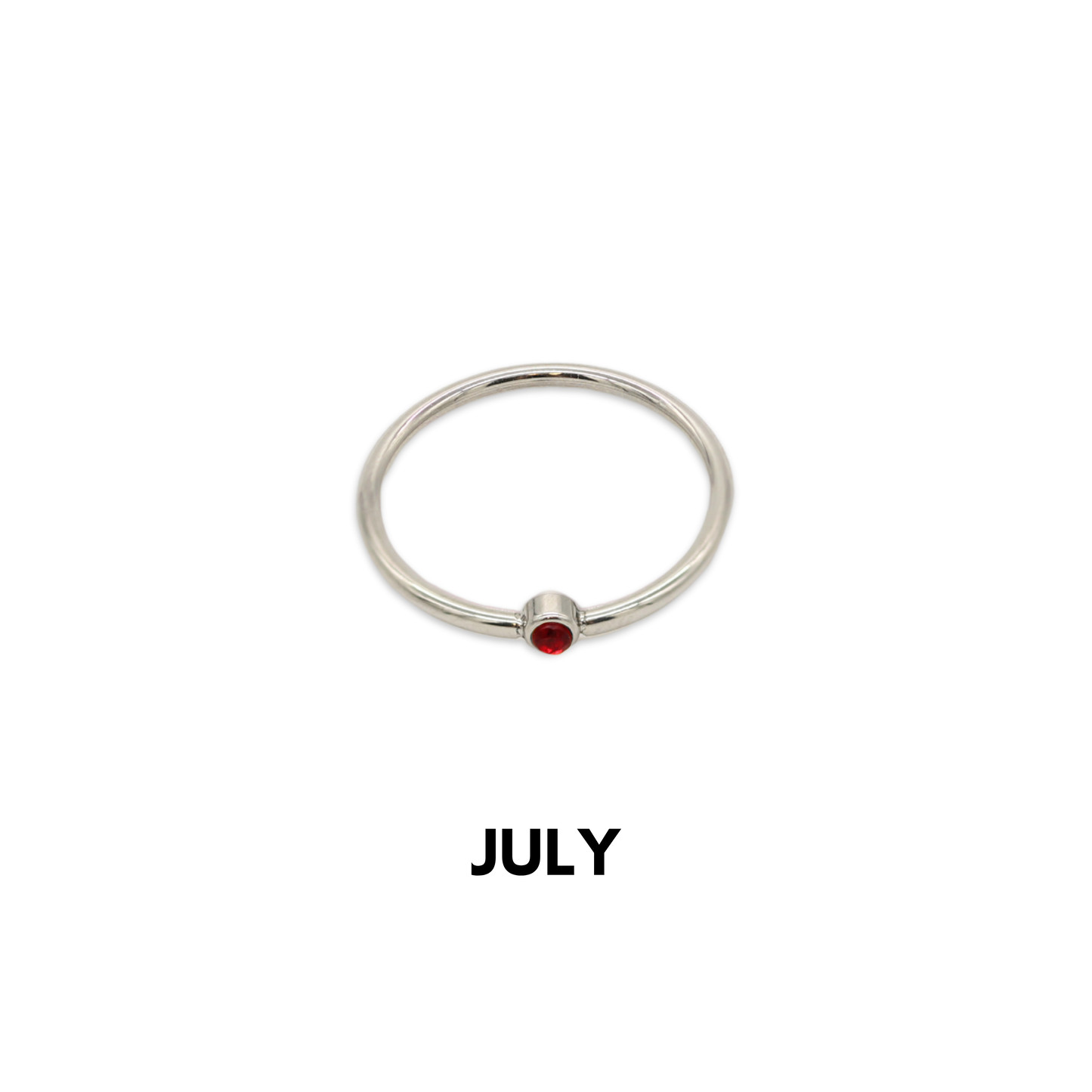 Birthstone Ring Silver
