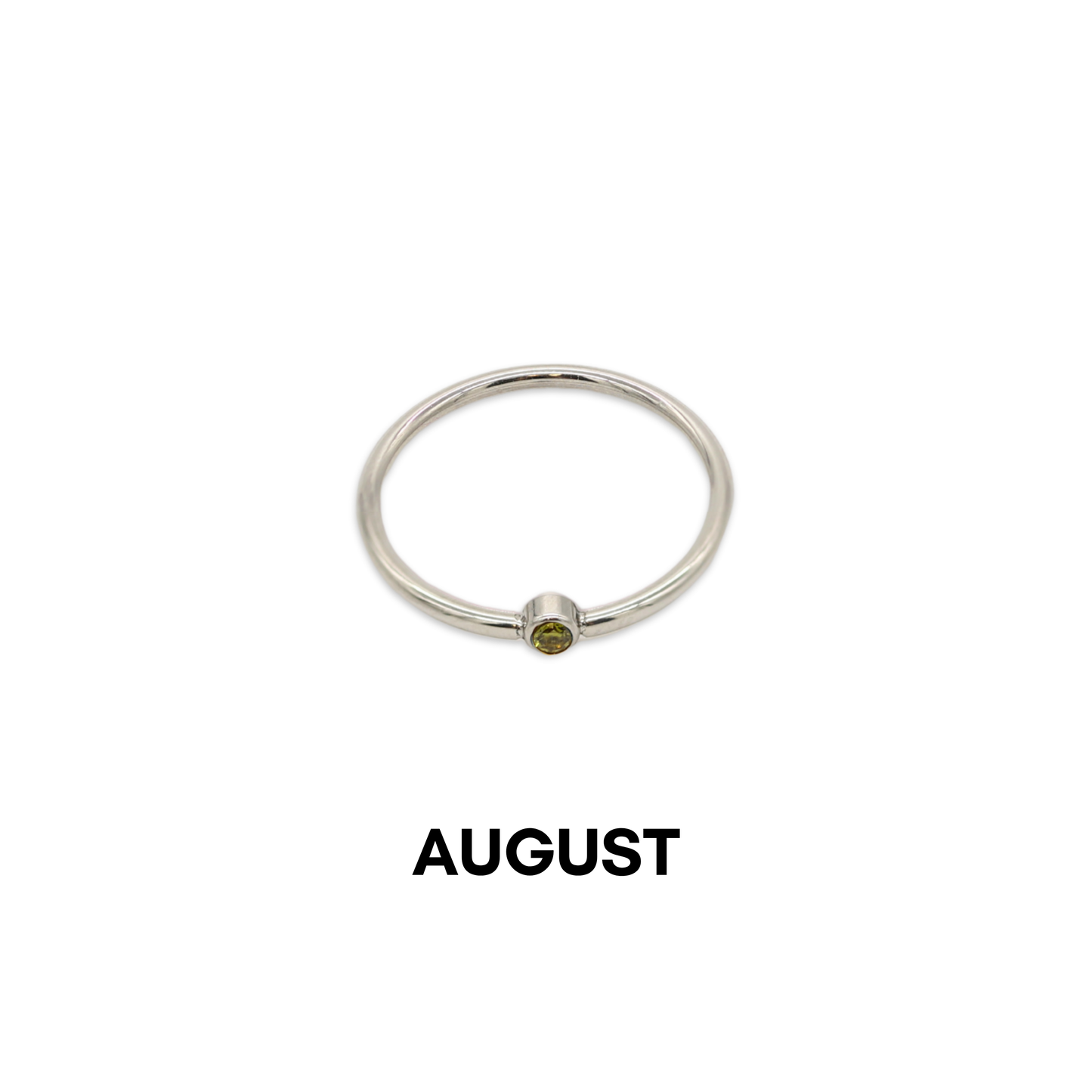 Birthstone Ring Silver