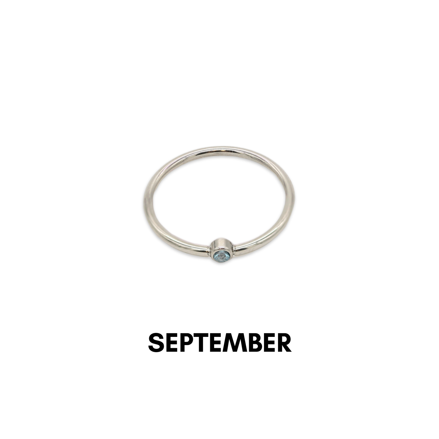 Birthstone Ring Silver