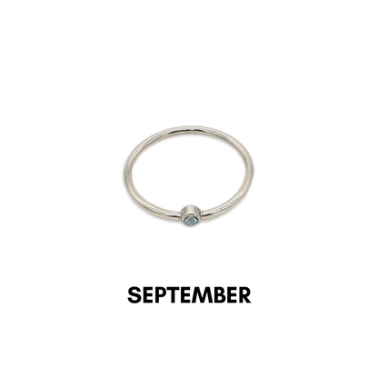 Birthstone Ring Silver
