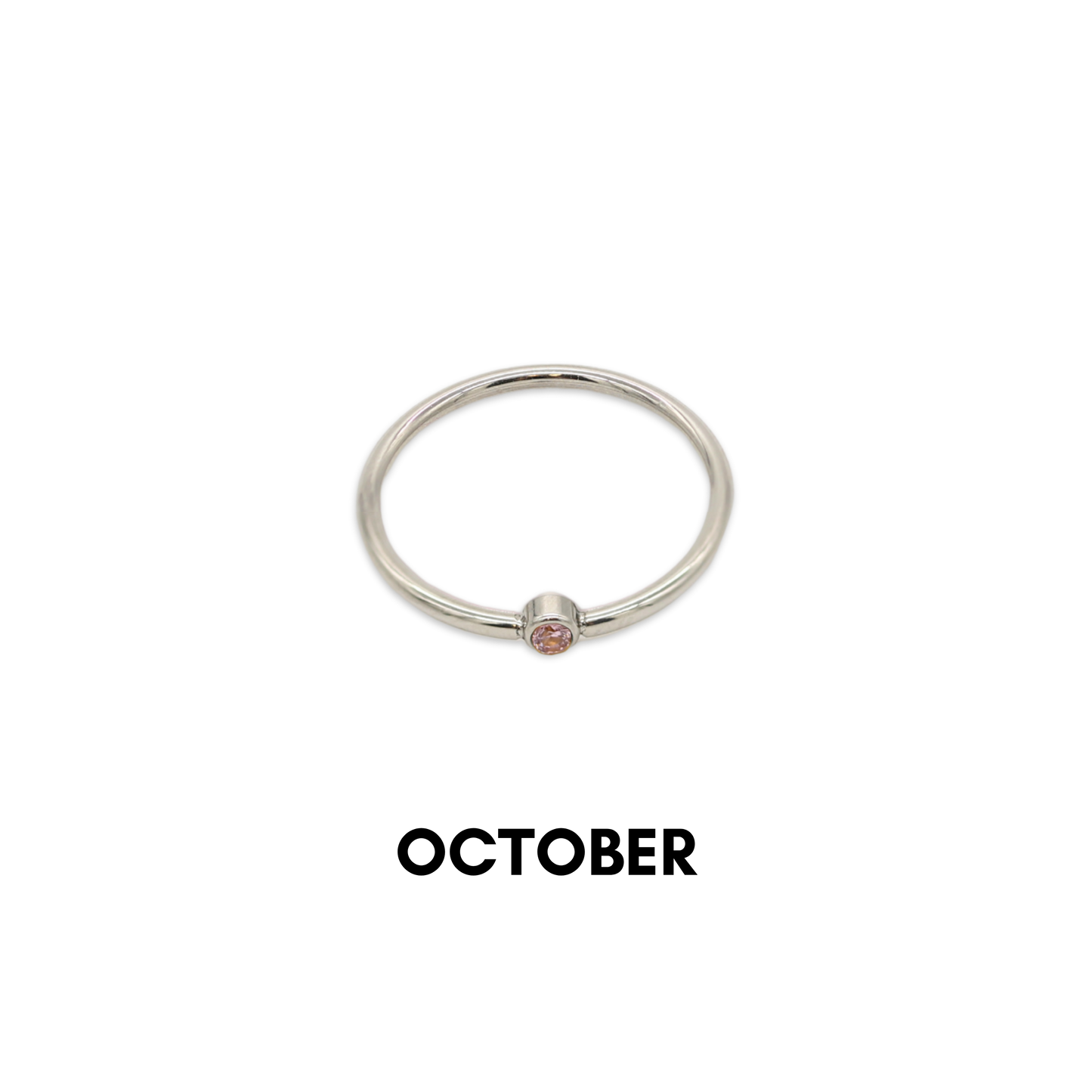 Birthstone Ring Silver