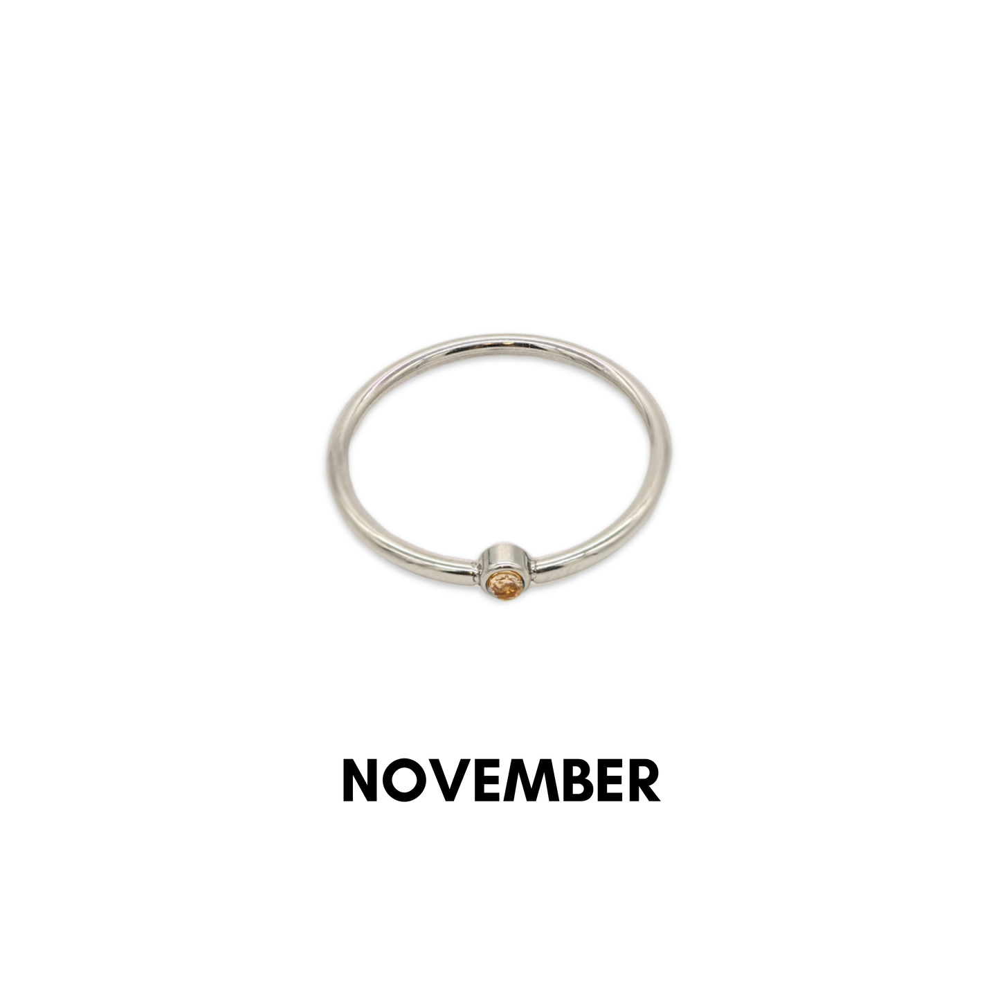 Birthstone Ring Silver